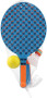 Súprava na soft tenis 2 pálky 40 cm + loptička a košíček