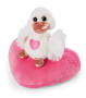 Nici plyšová Love Biela labuť so srdiečkom 10 cm