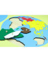 Puzzle - mapa sveta - bez rámčeka