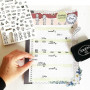 Diárové pečiatky Stampo Bullet Journal 67 ks - Rodinný kalendár Aladine