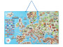 Magnetická mapa EURÓPY, spoločenská hra 3 v 1, ČJ