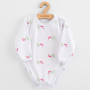 Dojčenské celorozopínacie body Classic II raspberry New Baby