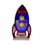 Led Neon Light lampička Raketa 2Kids Toys