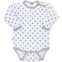 Dojčenské body New Baby Classic II sivé s hviezdičkami Veľ. 80