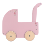 Kočík pre bábiky drevený s perinkou Pink Little Dutch