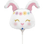 Fóliový balónik Zajačik 35 cm – mini balónik na tyčku