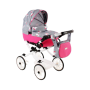Kočiar pre bábiky Kids V5 sivý s jednorožcom