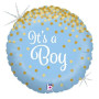 Kruh - It´s a Boy 18"/46 cm fóliový balónik nafukovací