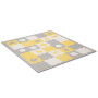 Podložka penová puzzle Luno Shapes KINDERKRAFT SELECT 185 x 165 cm Yellow, 30 ks, Premium