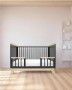 Detská postieľka so zábranou Marcus 120 x 60 cm grafit/prírodný New Baby