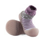 Ponožkové topánočky Chameleon Lilac Polka