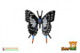 Motýľ tropický Papilio/vidlochvost čierno-šedivý zooted plast 6 cm