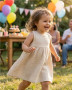 Dojčenské mušelínové šaty Ella linen New Baby