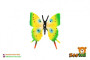 Motýľ tropický Papilio/vidlochvost zeleno-žltý zooted plast 5,5 cm