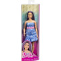 Barbie modelka - modré šaty s motýlikmi