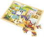 Drevené puzzle 48 dielikov Viga - stavebné stroje