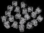 Škripec do vlasov malý 10x13 mm transparent 10 ks