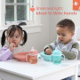 Lyžička a vidlička nerez - teal 18 m+ Chicco