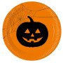 Taniere papierové EKO "Halloween" s tekvicou 23 cm 8 ks