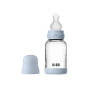 Sklenená fľaša proti kolike so silikónovým cumlíkom 120 ml BIBS