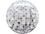 Disco guľa 4D strieborná 15"/38 cm fóliový balónik nafukovací
