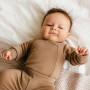 Merino zavinovacie body karamelové Eevi