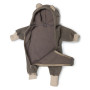 Rastúca zimná kombinéza Teddy fleece double Brown Esito