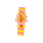 Hodinky drevené ružové 6 cm Bino