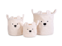 Kôš na hračky Teddy Off White 25 x 20 x 20 cm Childhome