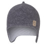 Čiapka laponka Fleece Bambus Outlast® tm.sivý melír/pruh bielosivý melír