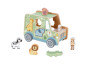 Drevená vkladačka Zvieratká Safari auto 9 ks Tooky Toy