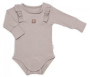 Rebrovaná rastúca súprava 3D Baby Girl Taupe