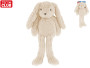 Zajačik plyšový, biely, dlhé nohy 37 cm Mini Club