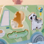 Drevená vkladačka Zvieratká Safari auto 9 ks Tooky Toy