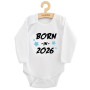 Detské body s potlačou New Baby Born in 2026 blue