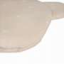Mušelínový plochý vankúš Teddy Bear Sleepee Love béžový so srdiečkami
