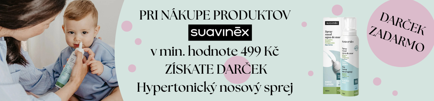 Nosný sprej hypertonický +3 m 120 ml 100% prírodný Suavinex